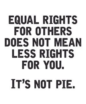 Equal rights for others does not mean less rights for you Stock Illustration