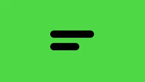 Equal sign animation on green background . Equal math icon Stock Footage 329502678
