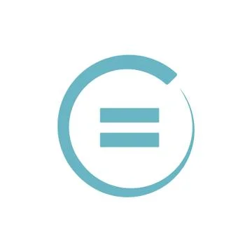Equal sign. flat style. equal icon illustration isolated on white background. Stock Illustration
