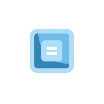 Equal sign icon for calculation and mathematics Stock Illustration