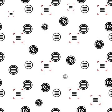 Equal sign seamless pattern, isolated on white background. Vector illustratio Stock Illustration