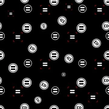 Equal sign seamless pattern, isolated on white background. Vector illustratio Stock Illustration