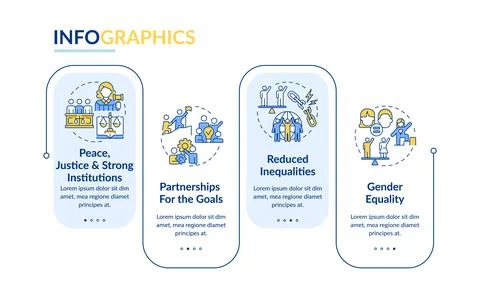 Equal society rectangle infographic vector Stock Illustration