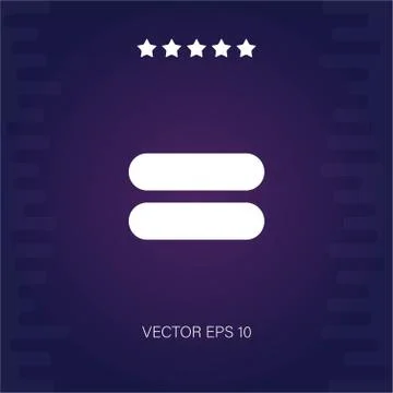 Equal vector icon Stock Illustration