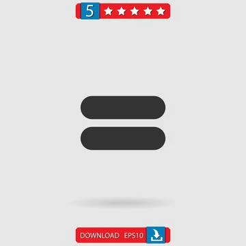 Equal vector icon Stock Illustration