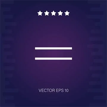 Equal vector icon Illustrazione stock