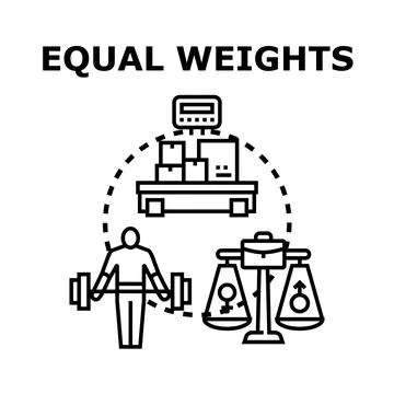 Equal weights concept for business and social equality Stock Illustration