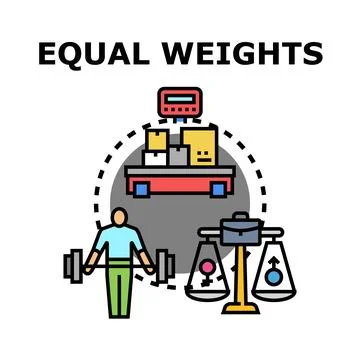 Equal weights concept for business and social equality Stock Illustration