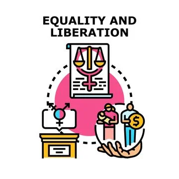 Equality and liberation concept vector illustration Stock Illustration