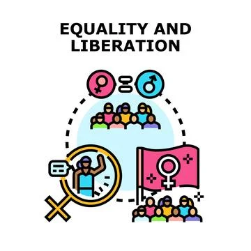Equality and liberation concept vector illustration Stock Illustration