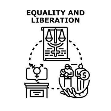 Equality and liberation concept vector illustration Stock Illustration