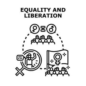 Equality and liberation concept vector illustration Stock Illustration