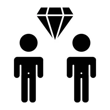 Equality Glyph Icon Stock Illustration