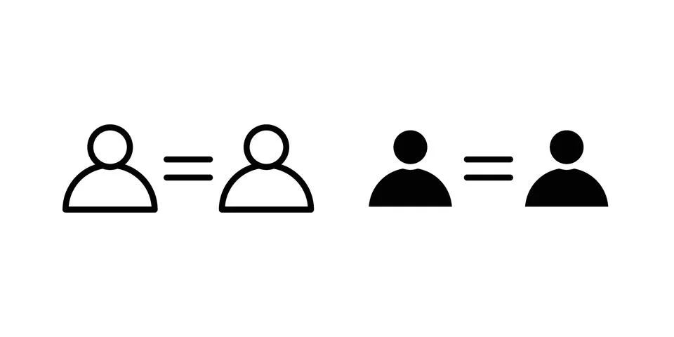 Equality icon graphic element. web icon set Stock Illustration
