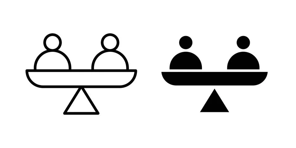 Equality icon Illustration set. Vector Eps10 for apps Stock Illustration
