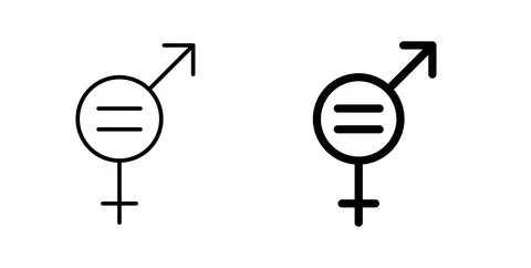 Equality icon symbol. Vector illustration pack in black color. Stock Illustration