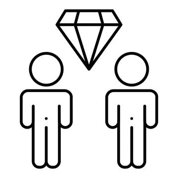 Equality Line Icon Stock Illustration