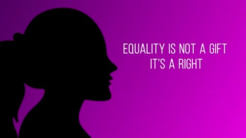 Equality is not a gift, it's a right 8 march with lights 4k LOOP Stock Footage 325718799