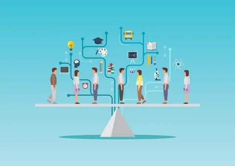 Equality of People Education concept Stock Illustration