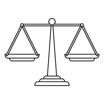 Equality scale balance isolated icon Stock Illustration