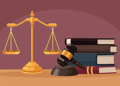 Equality scale with books Stock Illustration
