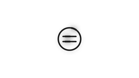 Equality Symbol Line Icon Animation Loop White Background Stock Footage 337927114