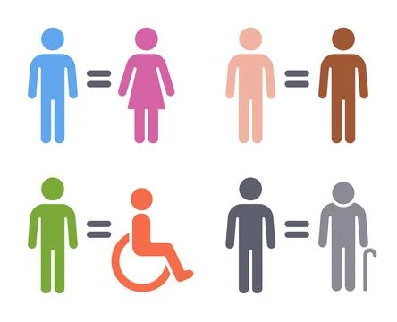 Equality symbols set Stock Illustration