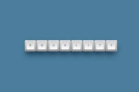 Equality text on a 3d keyboard button with shadow concept series Stockillustratie