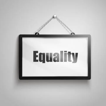 Equality text sign Stock Illustration