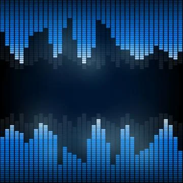 Equalizer on abstract technology background 스톡 일러스트