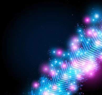 Equalizer on abstract technology background Illustrazione stock