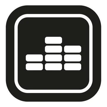 Equalizer adjusting audio volume levels graphic icon Stockillustratie