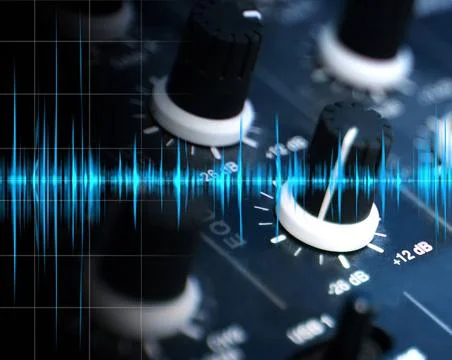 Equalizer and sound concept illustration of mixing and sound waves Copyrig... Stock Photos