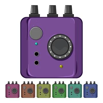Equalizer audio interface cartoon vector graphic Stock Illustration