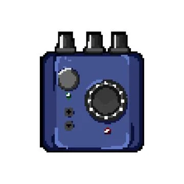Equalizer audio interface pixel art vector illustration 스톡 일러스트