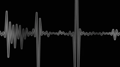 Equalizer Audio Spectrum Balck and White Dynamic Waves Background Video stock 86015437
