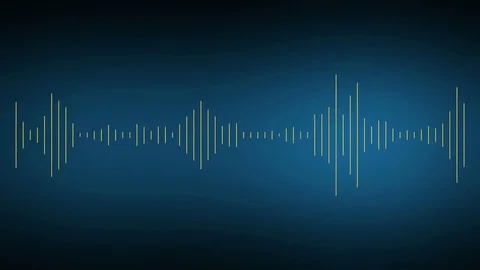 Equalizer Audio Spectrum Blue Dynamic Shiny Waves Background Stock Footage 81455703