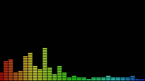 Equalizer Audio Spectrum Colored Level Dynamic Waves Background Stock Footage 88290995