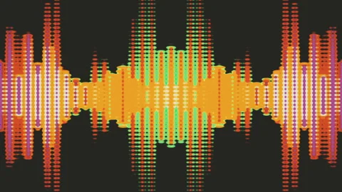 Equalizer Audio Spectrum Colored Level Dynamic Waves Background Stock Footage 117649206