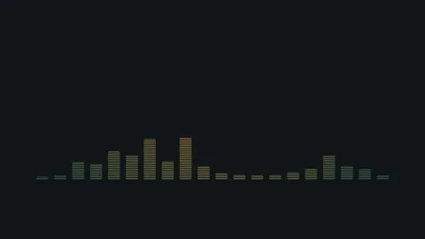 Equalizer Audio Spectrum Colored Level Dynamic Waves Background Stock Footage 117649233