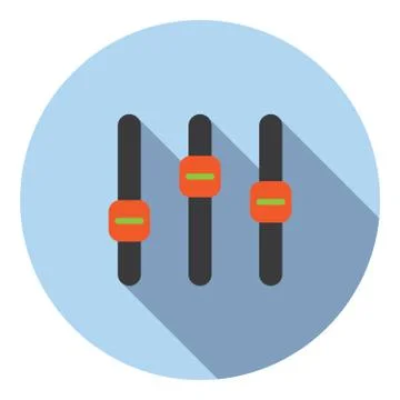 Equalizer Audio Studio Equipment Flat Icon Stock Illustration