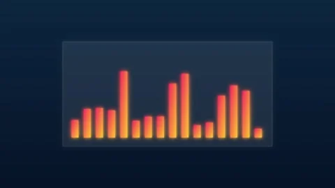 Equalizer Audio Wave Spectrum Motion Graphic Bar Stock Footage 341844872
