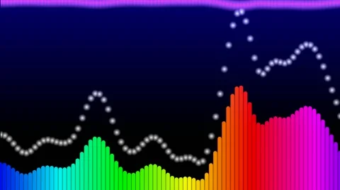 Equalizer, Audio waveform concept (60 seconds) 库存影片 49426734