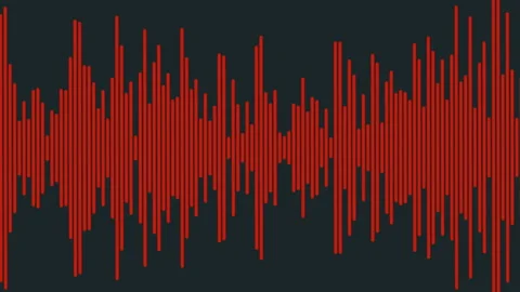 Equalizer Audio Waveform Spectrum Colored Level Dynamic Waves Background Stock Footage 195860133