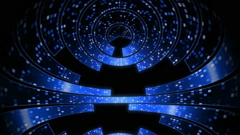 Equalizer band dome. Spherical abstract animation. Fish-eye lens distortion. Stock Footage 155750026