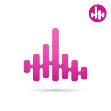 Equalizer bar abstract shape Stock Illustration