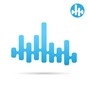 Equalizer bar, eq 2d icon Ilustración de archivo