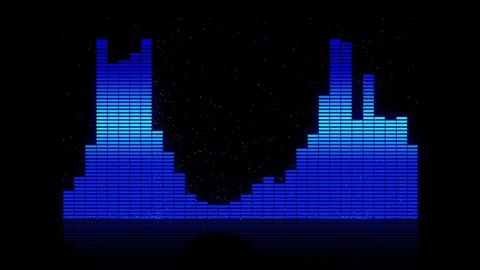 Equalizer bar frequency with back light 4K Stock-Footage 72109218