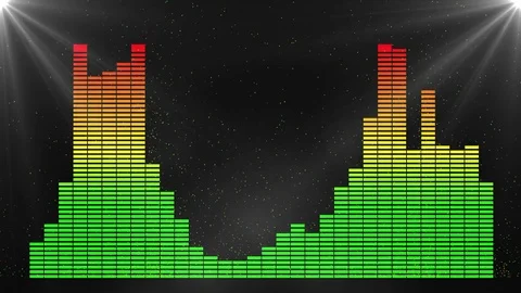 Equalizer bar frequency with back light 4K Stock Footage 72126755