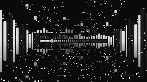 Equalizer Bars Animation with Particles Background. Stock Footage 329470602